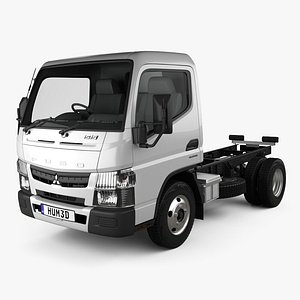 3D Mitsubishi Fuso Canter Superlow City Cab Chassis Truck L1 2019 model