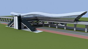 Light Rail station 3D model