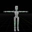 Robot fantascientifico SCAER Modello 3D attrezzato Modello 3D