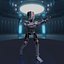 Robot fantascientifico SCAER Modello 3D attrezzato Modello 3D