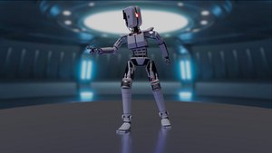 Sci-Fi Robot SCAER Rigged 3D Model 3D model
