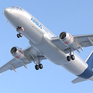 Airbus A320 with interiror model