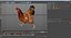 3D model rigged chickens
