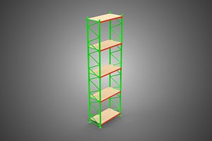 VERTICAL UPRIGHT TOWER WOOD STEEL METAL SHELVING STORAGE RACK UP