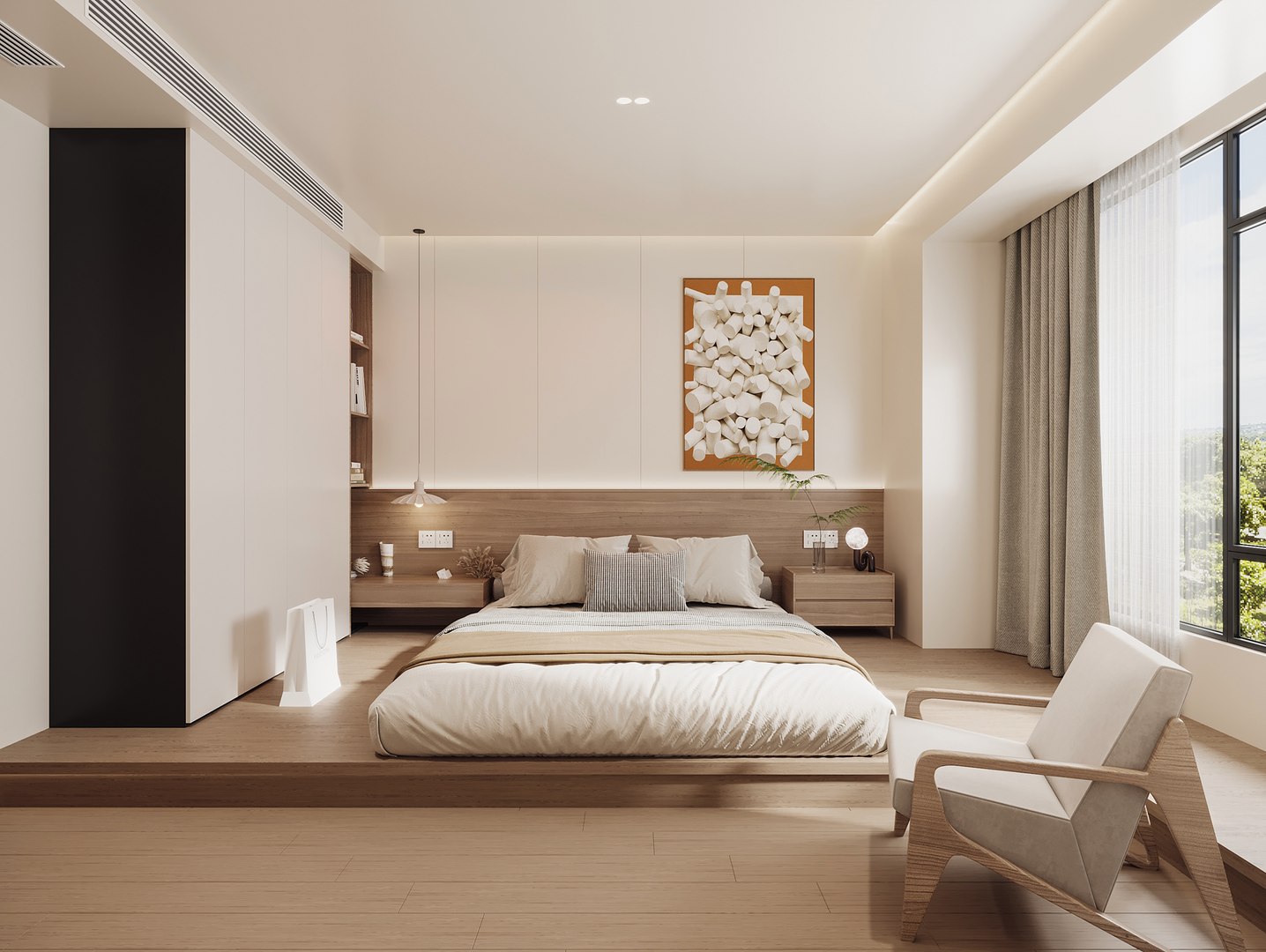 3D Modern bedroom - TurboSquid 2130199