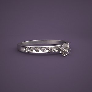 3D model whit gold ring