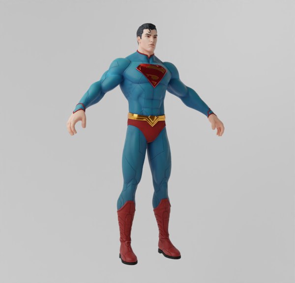 modelo 3d Superman Lowpoly Rigged - TurboSquid 2034490