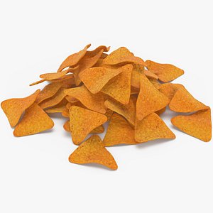 Nacho Cheese Doritos Chips Pile