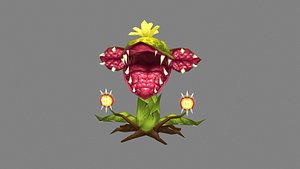 3D Flower Demon - Big mouth flower monster model