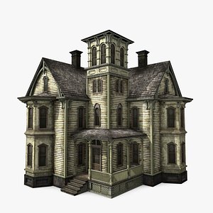 3D abandoned mansion model
