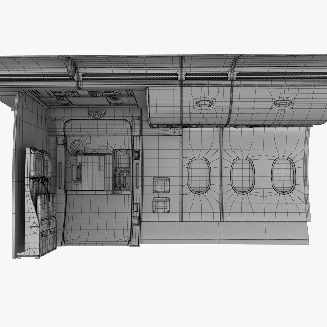 3d emergency exit wall section model