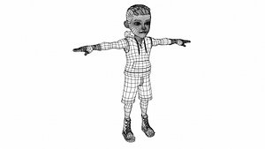 Stylized MMA Fighter Boy Fully Rigged 3D Character for Games