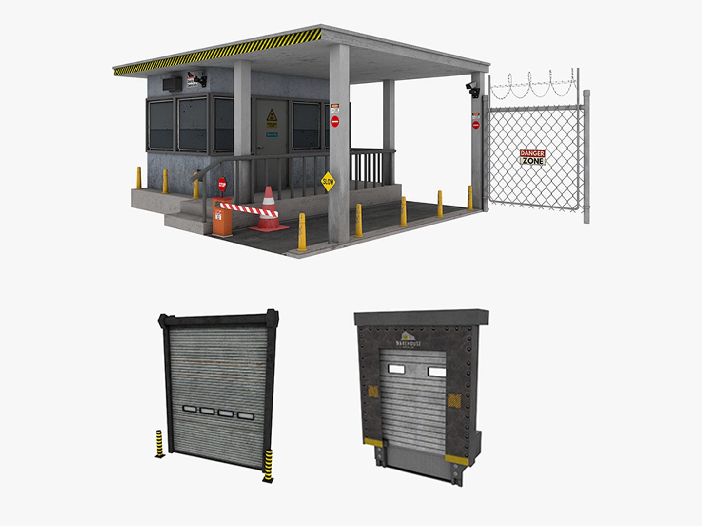 3D industrial warehouse pack https://p.turbosquid.com/ts-thumb/NI/EojK4W/s5/guard_building_dockdoor/jpg/1728549774/1920x1080/fit_q87/d94034bed3b762f820b44faaead1deffaedd2d46/guard_building_dockdoor.jpg