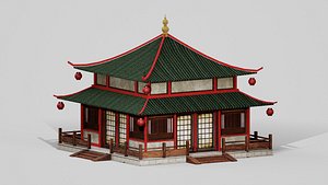 3D AsianJapanese Realistic Exterior Building