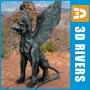 3dsmax stone gryphon
