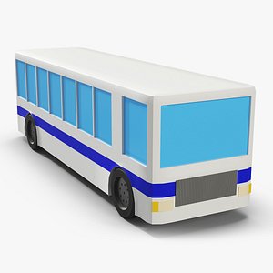 Low Poly Cartoon Bus