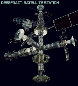 space station modeled 3D model