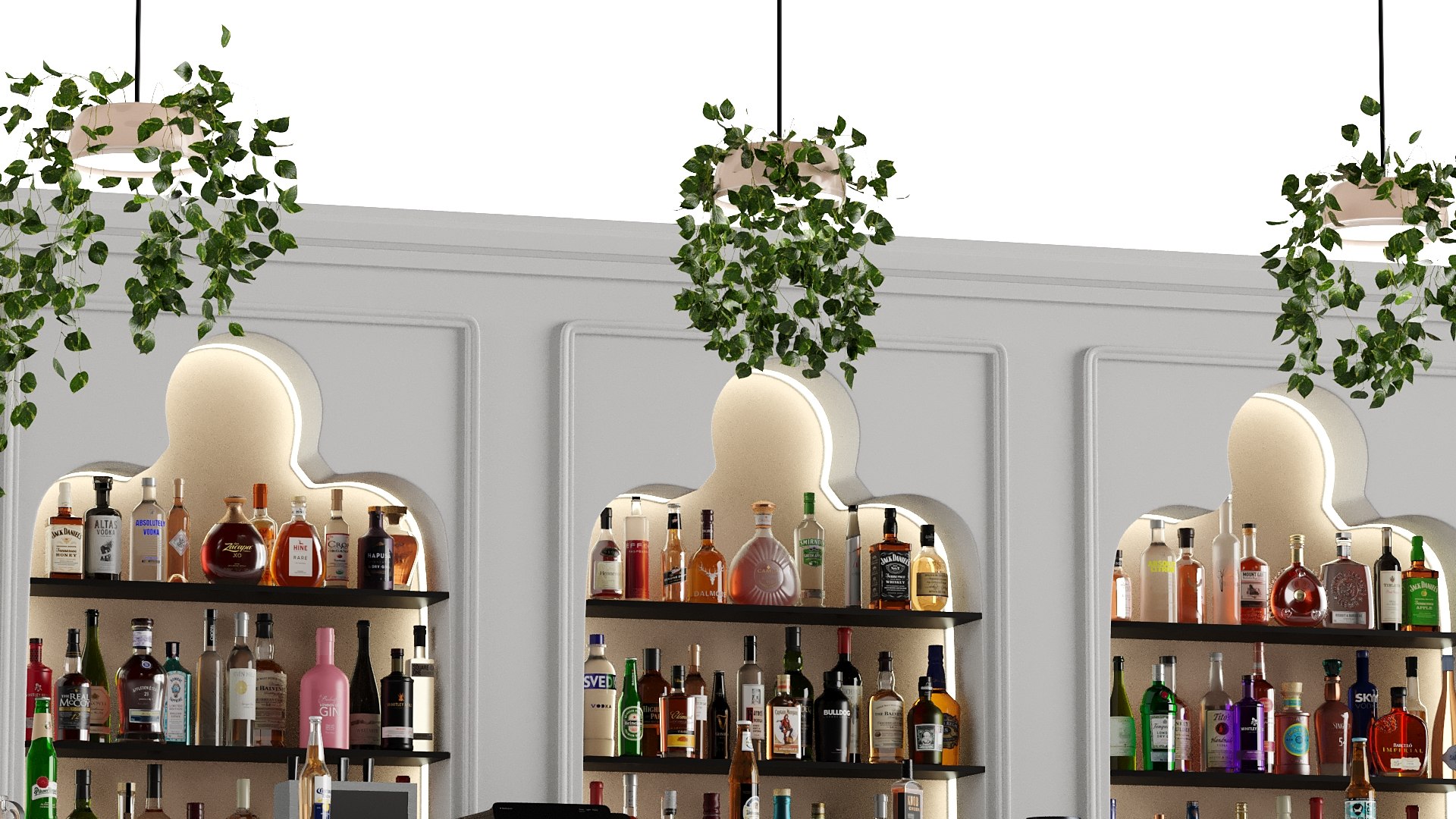 Bar 12 Hotle Bar 110 Bottles Bar Objects 3D Model - TurboSquid 1987723