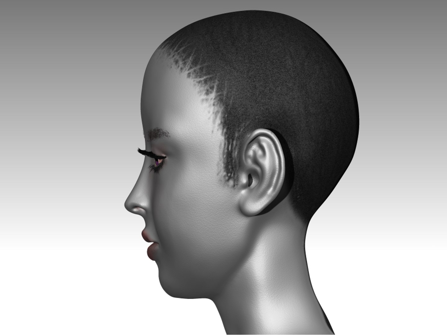 Female Head 3d Model Turbosquid 1611952