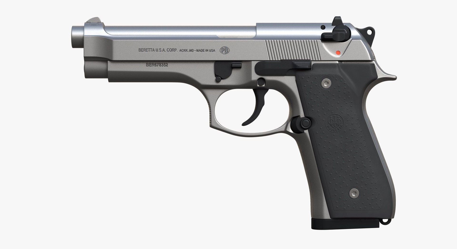 トイガン BERETTA M92F INOX EVOLUTION MODEL GUN Beretta M92F Wooden Model Pistol – Leones Marvelous Items