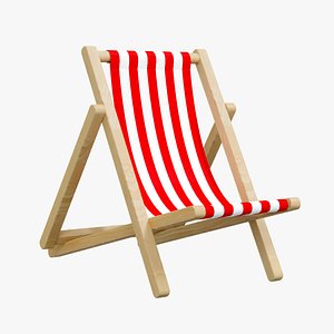 Low poly BeachPool Chair 3D model