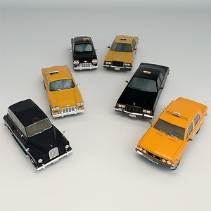 Low Poly Taxi Pack