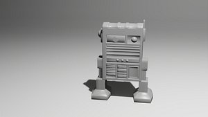Retro Plastic Alien Figure 02 3D model