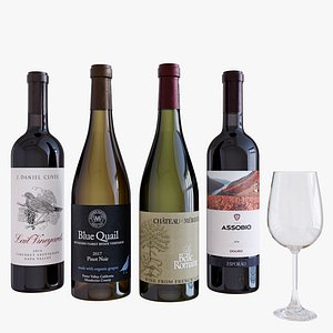 3D model wine wineglass