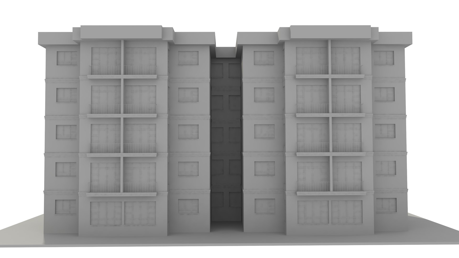 Apartment Building With Interior-NO TEXTURES 3D Model - TurboSquid 2333176