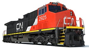locomotive canadian national railway 3D