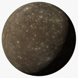 3D model callisto j4 jupiter moon