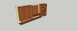 3d library wallpaper wood