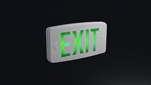 Exit Sign 4K and 2K Low-poly