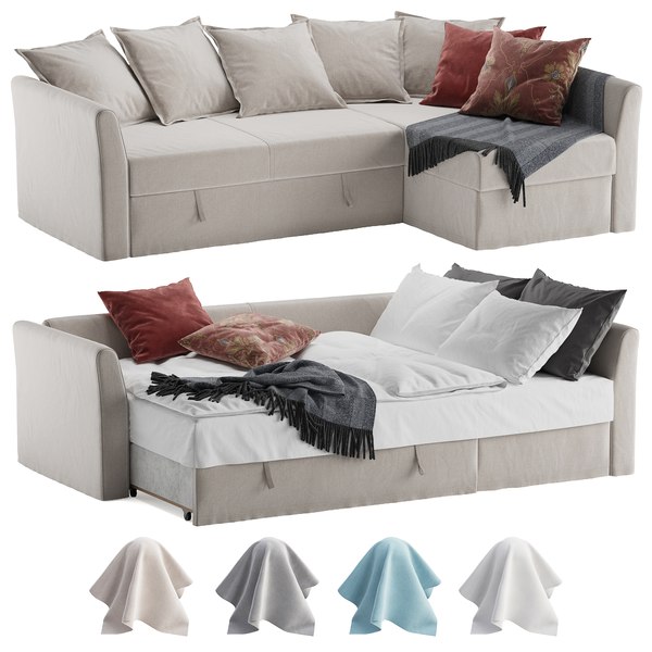 Ikea Holmsund corner sofa bed 3D model - TurboSquid 1751535
