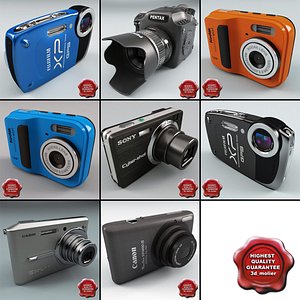 digital cameras v6 3d obj
