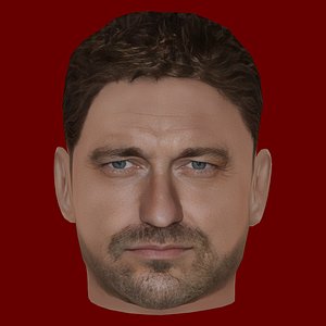 Gerard Butler Head - Low poly head for game