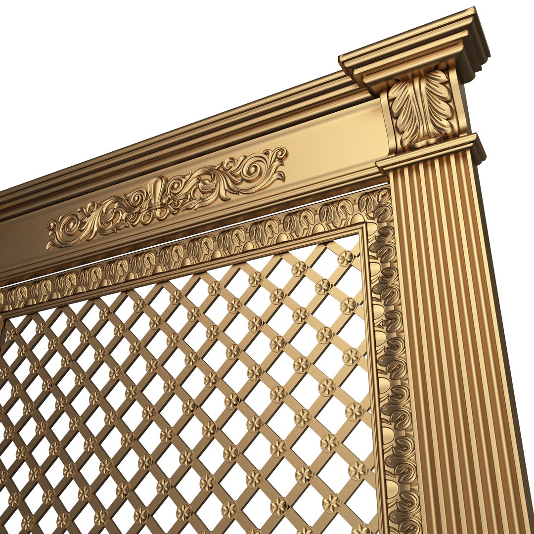 Radiator Cover Decorative Screening Grille Panel 012 3D Model ...