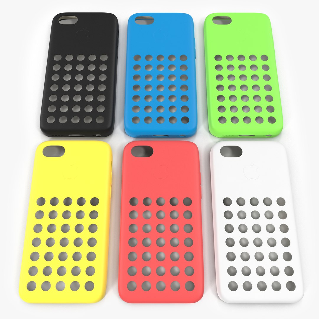 iPhone 5c Case 3D Models Set 3D model preview