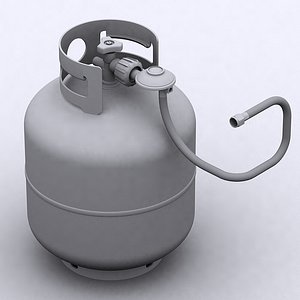 3d model of propane cylinder bbq
