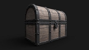 3D Chest Medieval M4 model