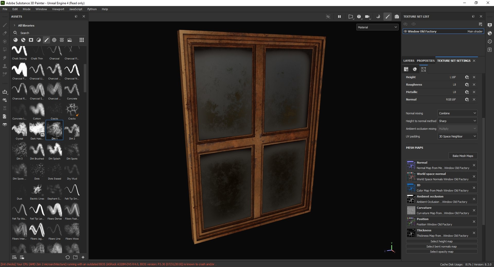 3D Model Window Old Factory - TurboSquid 2141596
