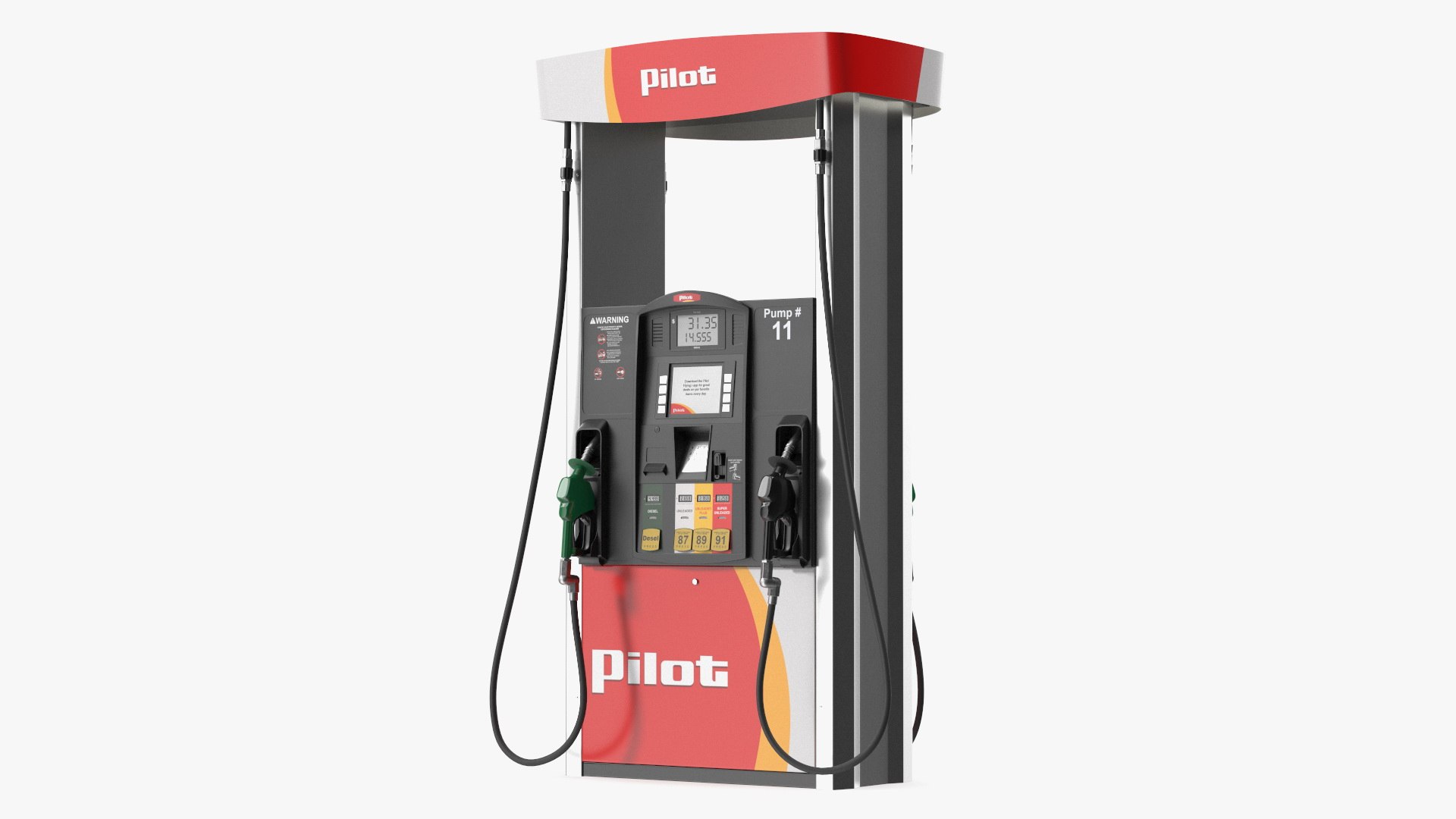 Gas Pump Pilot 3D model preview