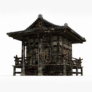 A small monolithic palace in ancient Asia 3D model