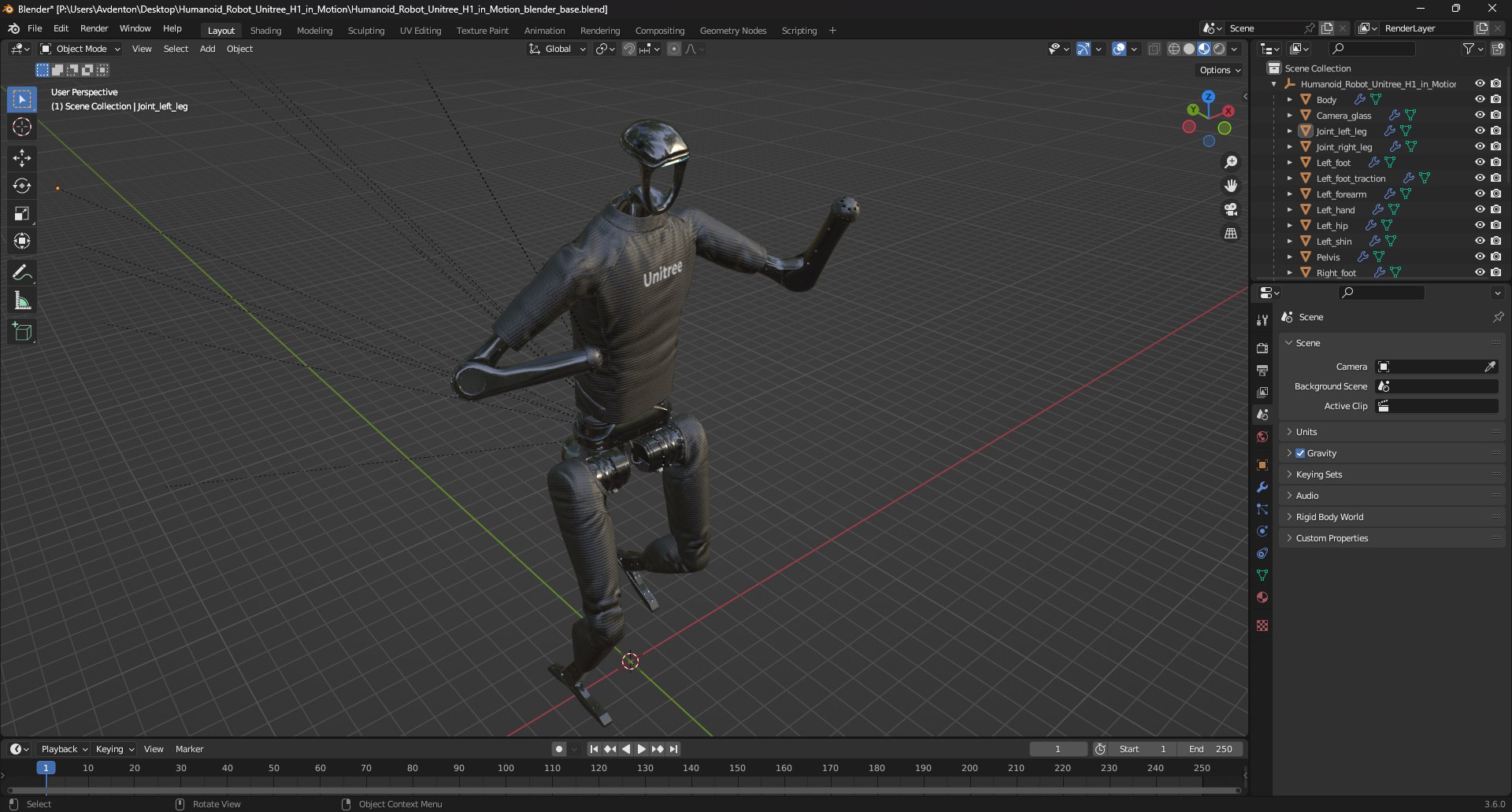 3D Humanoid Robot Unitree H1 In Motion - TurboSquid 2320657