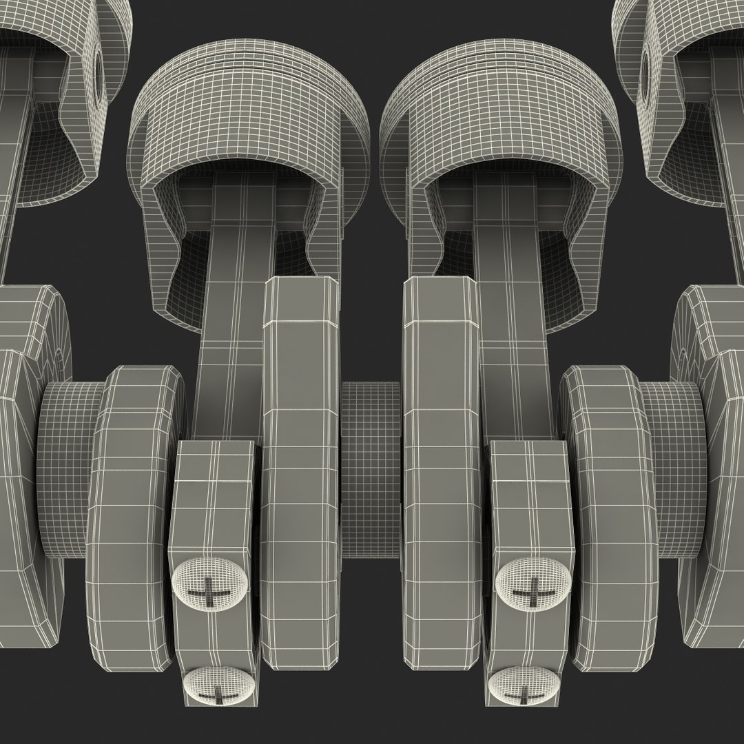 Engine Piston Crankshaft 3d Model