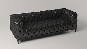 Chester Sofa Leather Black model