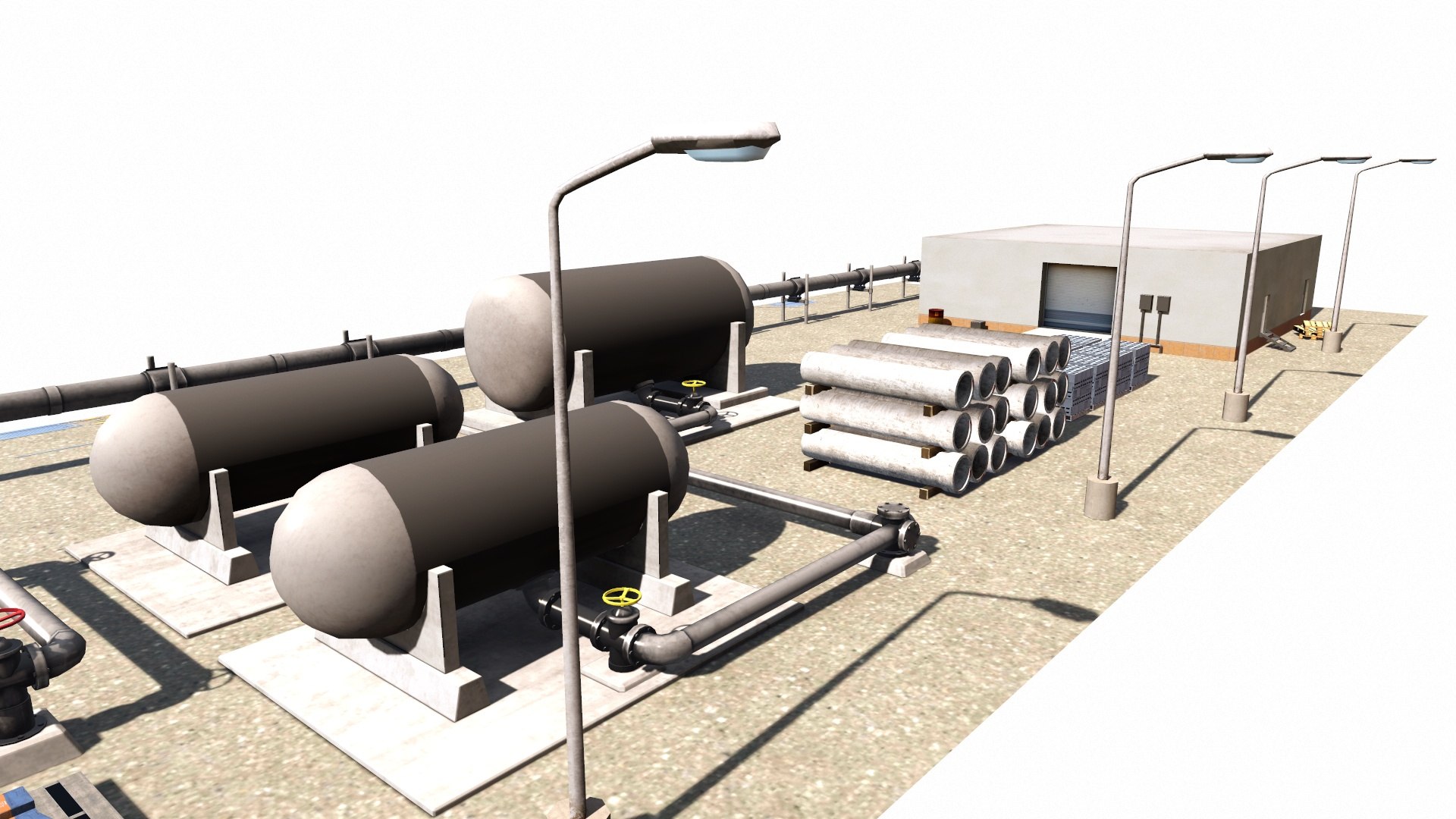 3D Model Detailed Refinery Collection - TurboSquid 2344269