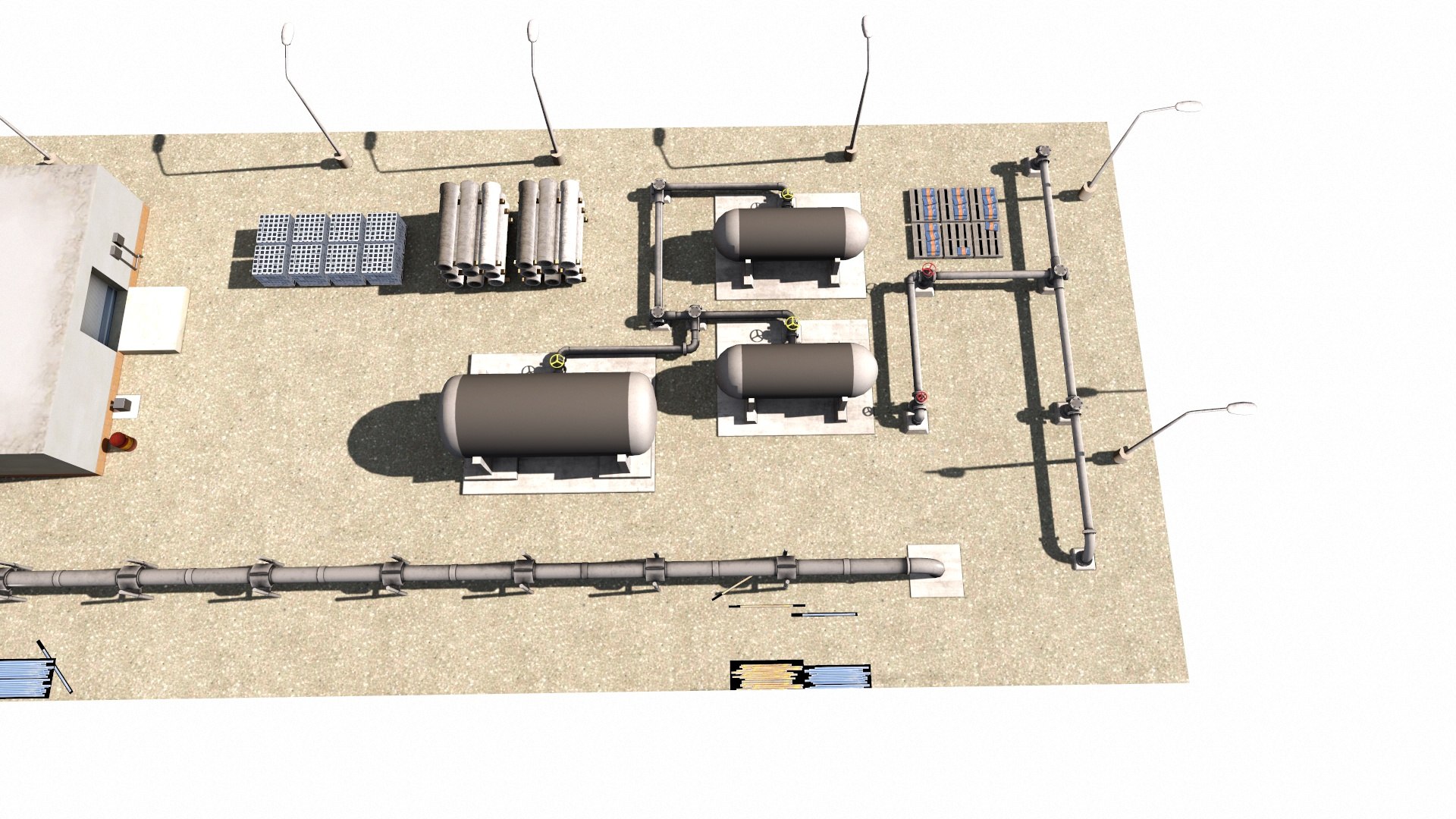 3D Model Detailed Refinery Collection - TurboSquid 2344269