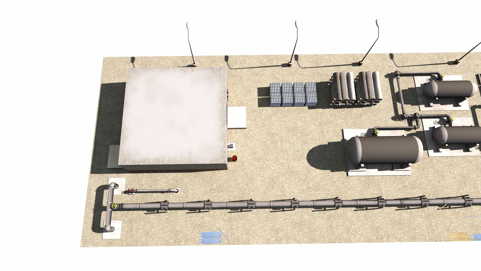 3D Model Detailed Refinery Collection - TurboSquid 2344269