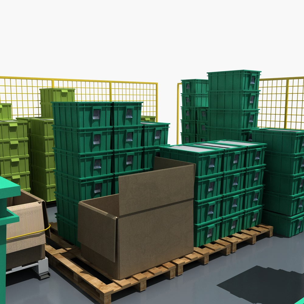 3D warehouse storage boxes TurboSquid 1392312